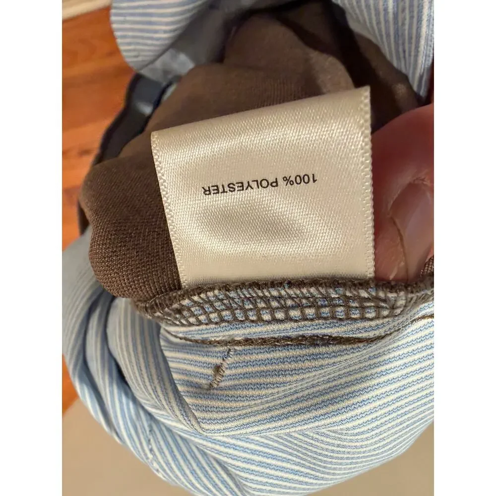 Peter Millar Dress Pants Men 32x34 Brown Tailored Wool Blend Flat Front - Picture 5 of 6